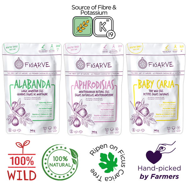 Savor the diverse flavors of Turkey with Figarve Native Variety Pack - featuring Alabanda, Aphrodisias, and Baby Caria figs in one delightful assortment.